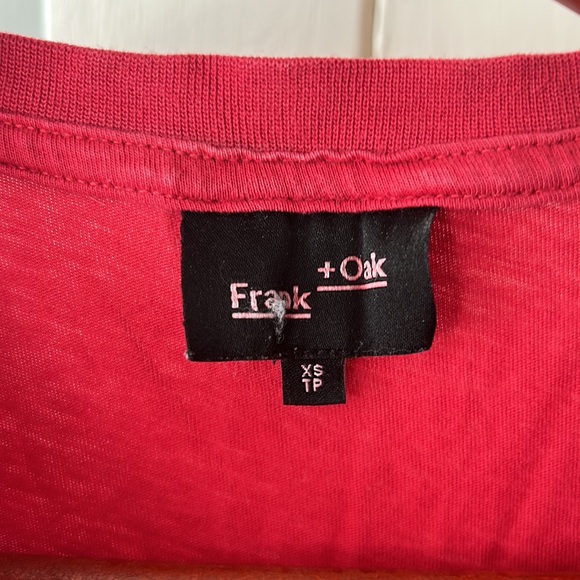 Frank and Oak Red Tee Sz XS/S - Picture 2 of 3